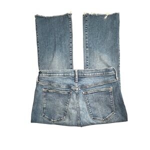 Madewell Women's Mid Rise Kick‎ Out Jeans Size 32 Fray Hem Boot Cut Stretch